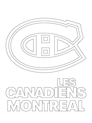 Montreal Canadiens Logo Coloring Page